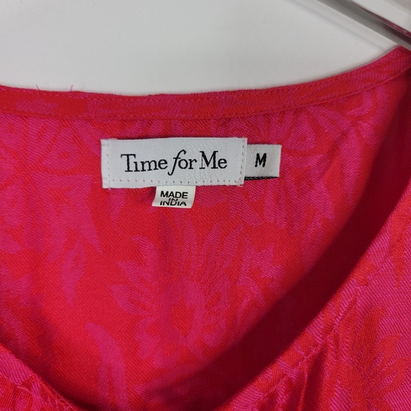 TIME FOR ME Pink Fuchsia Embroidered Bohemian Top - Picture 5 of 5